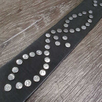 Bling Light Leather Belt & Buckle *xc/vgc, mnr dents & stains
