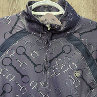 LS Sun Shirt, 1/4 Zip Up *xc/vgc, clean, mnr seam puckers
