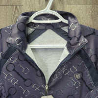 LS Sun Shirt, 1/4 Zip Up *xc/vgc, clean, mnr seam puckers
