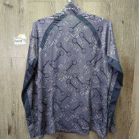 LS Sun Shirt, 1/4 Zip Up *xc/vgc, clean, mnr seam puckers
