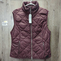 Puffy Vest, zip *gc, collar stains, mnr clumpy fill
