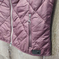 Puffy Vest, zip *gc, collar stains, mnr clumpy fill

