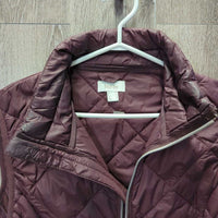Puffy Vest, zip *gc, collar stains, mnr clumpy fill
