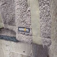 Fleece & leather? Trim Jacket, zip *vgc/gc, clumpy
