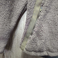 Fleece & leather? Trim Jacket, zip *vgc/gc, clumpy
