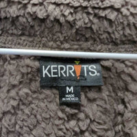 Fleece & leather? Trim Jacket, zip *vgc/gc, clumpy
