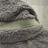 Fleece & leather? Trim Jacket, zip *vgc/gc, clumpy
