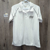 SS Polo Shirt, 1/4 Button Up "RMSJ" *vgc/xc, mnr run & seam puckers
