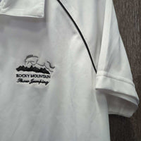 SS Polo Shirt, 1/4 Button Up "RMSJ" *vgc/xc, mnr run & seam puckers
