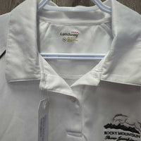 SS Polo Shirt, 1/4 Button Up "RMSJ" *vgc/xc, mnr run & seam puckers
