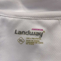 SS Polo Shirt, 1/4 Button Up "RMSJ" *vgc/xc, mnr run & seam puckers
