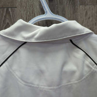 SS Polo Shirt, 1/4 Button Up "RMSJ" *vgc/xc, mnr run & seam puckers
