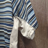 SS Shirt, 1/2 Zip Up *gc, dingy, collar: v.puckered collar, pills & bubbled
