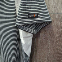 SS V Neck Polo Shirt *gc, seam puckers, older, dingy?
