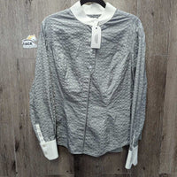 LS Show Shirt *vgc, older, v.puckered & wavy, crinkled collar
