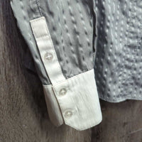 LS Show Shirt *vgc, older, v.puckered & wavy, crinkled collar
