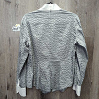 LS Show Shirt *vgc, older, v.puckered & wavy, crinkled collar
