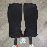 Pr Synthetic & Mesh Half Chaps *vgc, clean, scuffs, creasesmnr dirt, creases
