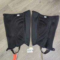 Pr Synthetic & Mesh Half Chaps *vgc, clean, scuffs, creasesmnr dirt, creases
