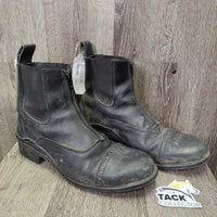 Pr Zip UpPaddock Boots *gc/fair, dirty, scuffed, rubbed, faded, sunken, puckered els
