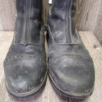 Pr Zip UpPaddock Boots *gc/fair, dirty, scuffed, rubbed, faded, sunken, puckered els
