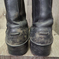 Pr Zip UpPaddock Boots *gc/fair, dirty, scuffed, rubbed, faded, sunken, puckered els
