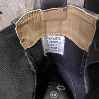 Pr Zip Up Paddock Boots *xc, mnr dirt, residue, scuffs
