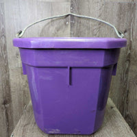 Flat Back Plastic Bucket *vgc, clean, mnr scratches, scuffs & chews, rust
