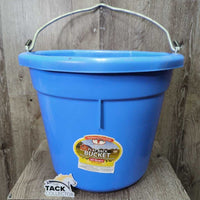 Flat Back Plastic Bucket *vgc, clean, mnr scratches, scuffs & chews, rust
