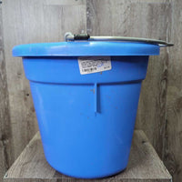 Flat Back Plastic Bucket *vgc, clean, mnr scratches, scuffs & chews, rust

