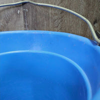 Flat Back Plastic Bucket *vgc, clean, mnr scratches, scuffs & chews, rust
