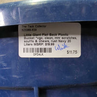 Flat Back Plastic Bucket *vgc, clean, mnr scratches, scuffs & chews, rust
