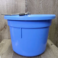 Flat Back Plastic Bucket *vgc, clean, mnr scratches, scuffs & chews, rust
