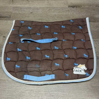 Quilt Jumper Saddle Pad, piping *gc, faded, pilly, rubs, hair, holey, older
