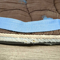 Quilt Jumper Saddle Pad, piping *gc, faded, pilly, rubs, hair, holey, older
