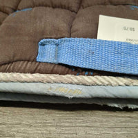 Quilt Jumper Saddle Pad, piping *gc, faded, pilly, rubs, hair, holey, older
