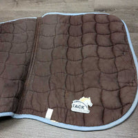 Quilt Jumper Saddle Pad, piping *gc, faded, pilly, rubs, hair, holey, older
