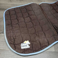 Quilt Jumper Saddle Pad, piping *gc, faded, pilly, rubs, hair, holey, older
