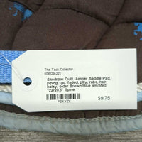 Quilt Jumper Saddle Pad, piping *gc, faded, pilly, rubs, hair, holey, older
