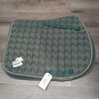Quilt Jumper Saddle Pad, piping *gc/fair, clean, older, holey, rubs, faded, v.puckered
