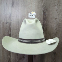 VINTAGE High Crown 7X 100% Felt Western Hat *vgc, mnr unstitched lining edge, stains & dirt
