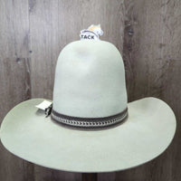 VINTAGE High Crown 7X 100% Felt Western Hat *vgc, mnr unstitched lining edge, stains & dirt
