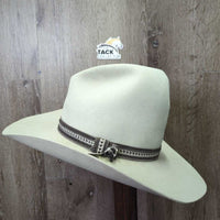 VINTAGE High Crown 7X 100% Felt Western Hat *vgc, mnr unstitched lining edge, stains & dirt
