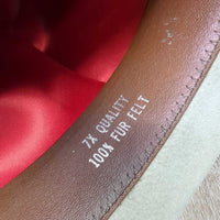 VINTAGE High Crown 7X 100% Felt Western Hat *vgc, mnr unstitched lining edge, stains & dirt
