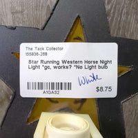 Star Running Western Horse Night Light *gc, works? *No Light bulb
