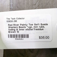 Pointy Toe Soft Suede Western Boots *vgc, mnr rubs, fading & inner sticker?residue
