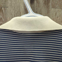 SS V Neck Polo Shirt *gc, seam puckers, older, dingy?
