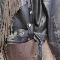 Fringed Leather Jacket, removable thinsulate liner *vgc, mnr rubs, wear & stain?
