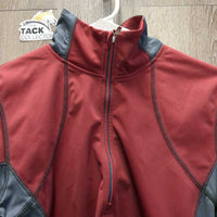 Technical Shirt, 1/2 Zip Up *gc, peeling logo, mnr hair, seam puckers, rubs & stain
