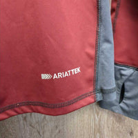 Technical Shirt, 1/2 Zip Up *gc, peeling logo, mnr hair, seam puckers, rubs & stain
